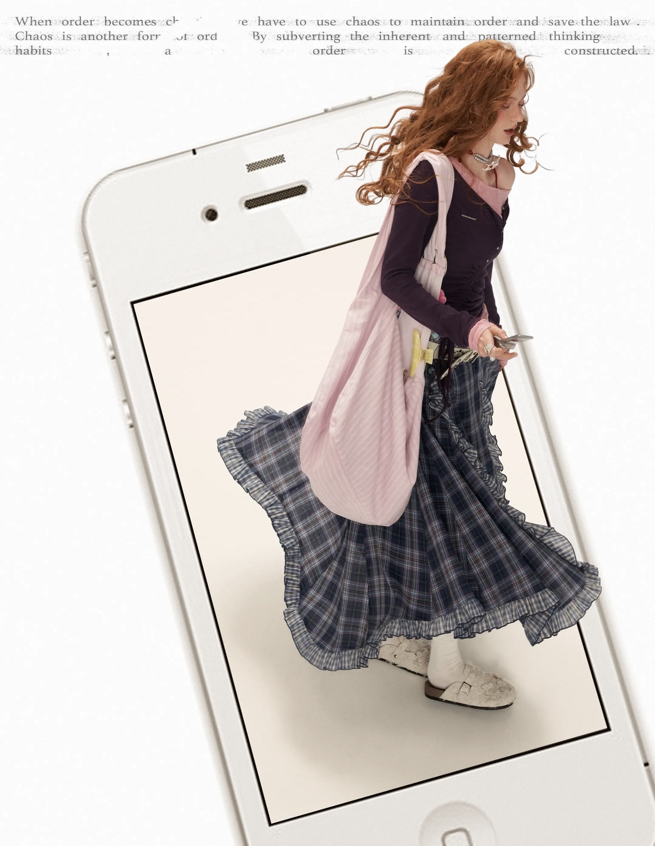 Pink layered phone look
